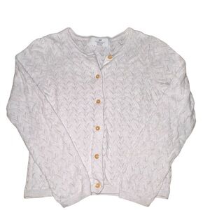 H&M Girl’s Cream Cardigan with Button Detail Size 6-8